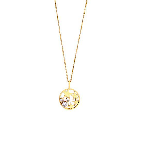 Колье желтое Дисней Микки Маус со звездами, Necklace Yellow Disney Mickey Mouse with Stars, произв. MYINDIA #1