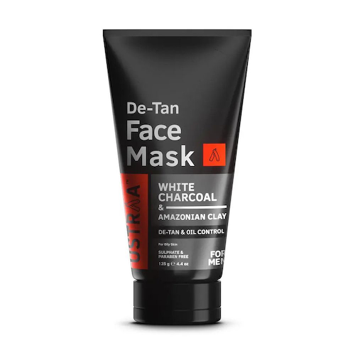 Маска для лица с Белым углем и Амазонской глиной (125 г), De-Tan Face Mask White Charcoal &amp; Amazonian Clay, произв. Ustraa #1