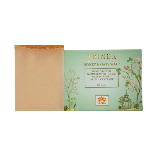 Мыло ручной работы с Медом и Овсяной мукой (100 г), Honey &amp; Oats Soap, произв. Vrindaam #1