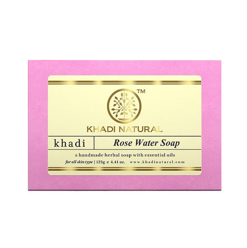 Мыло с Розовой водой (125 г), Rosewater Soap, произв. Khadi Natural #1