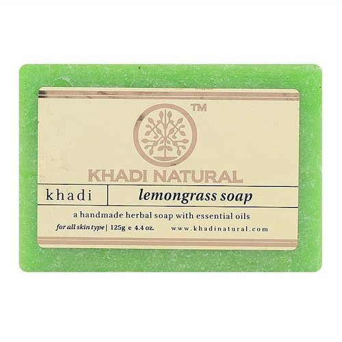 Натуральное мыло ручной работы с Лемонграссом (125 г), Lemongrass Soap Handmade, произв. Khadi Natural #1