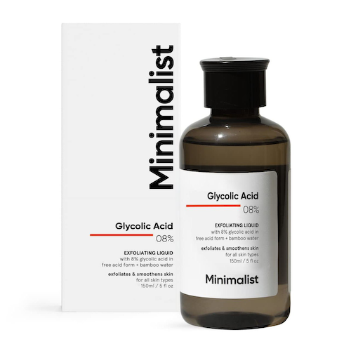 Отшелушивающая жидкость с Гликолевой кислотой 08% (150 мл), Glycolic Acid 08% Exfoliating Liquid, произв. Minimalist #1