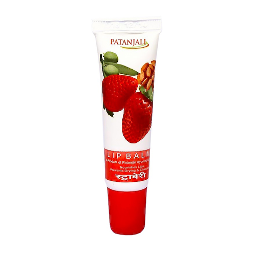 Бальзам для губ с Клубникой (10 г), Lip Balm Strawberry, произв. Patanjali #1