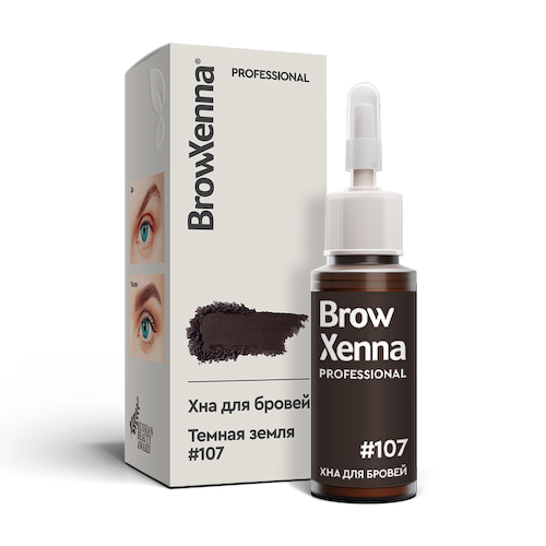 Хна для бровей: цвет Темная земля #107 (10 мл), Brow Xenna Brunette Dark Earth #107, произв. BrowXenna #1