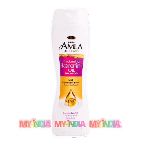 Шампунь с кератином для ослабленных волос (200 мл), Amla Keratin Oil Shampoo, произв. Dabur Vatika #1