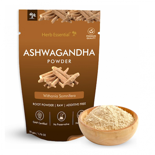 Порошок Ашваганды (50 г), Ashwagandha Powder, произв. Herb Essential #1