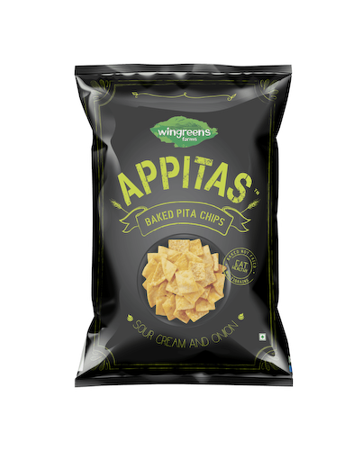 Пита-чипсы со Сметаной и Луком (60 г), Sour Cream And Onion Pita Chips, произв. Wingreens Farms #1