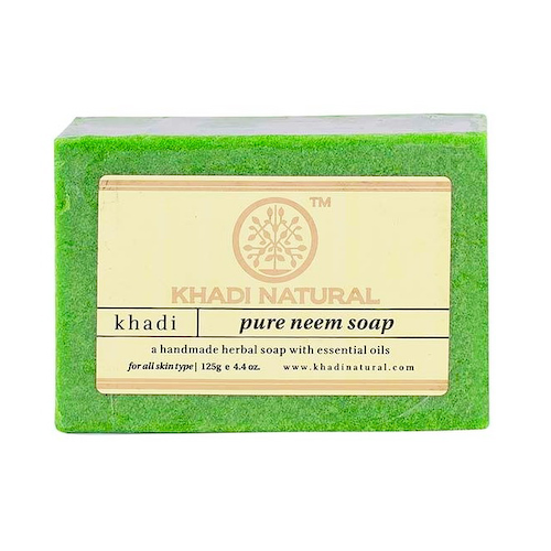 Натуральное мыло ручной работы с Нимом: для проблемной кожи (125 г), Pure Neem Soap Hand Made, произв. Khadi Natural #1