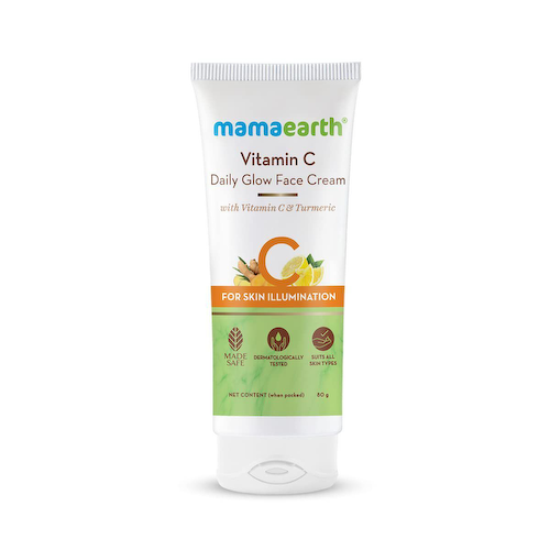 Крем для сияния кожи лица с Витамином С и Куркумой (80 г), Daily Glow Face Cream with Vitamin C &amp; Turmeric, произв. Mamaearth #1