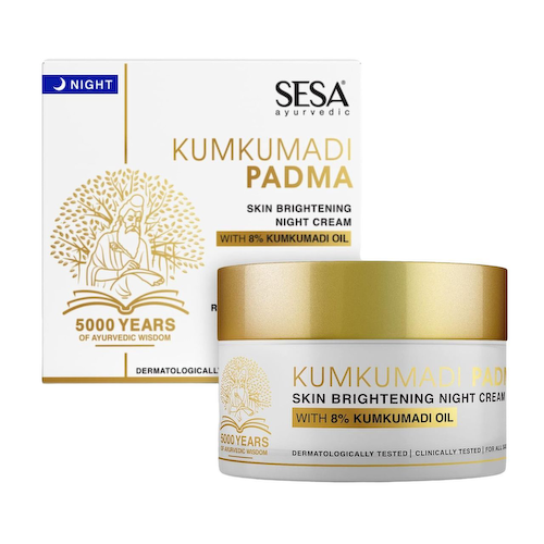 Ночной крем Кумкумади с Вишней: для осветления кожи (50 мл), Kumkumadi Padma Skin Brightening Night Cream, произв. Sesa #1