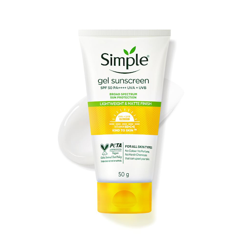 Солнцезащитный гель-крем SPF 50 PA++++ (50 г), Gel Sunscreen SPF 50 PA++++, произв. Simple #1