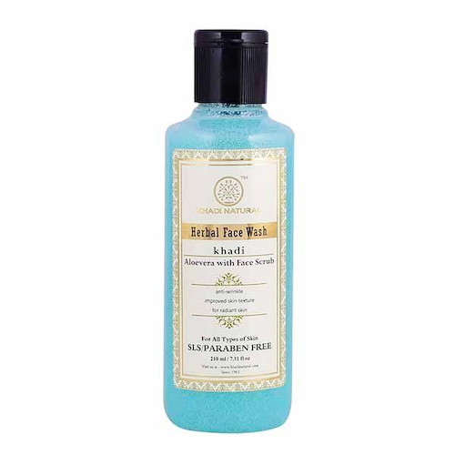 Гель-скраб для лица с Алоэ вера (210 мл), Aloevera With Face Scrub, произв. Khadi Natural #1
