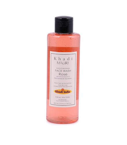 Натуральное средство для умывания с Розой (210 мл), Rose Herbal Face Wash, произв. Khadi MAURI #1