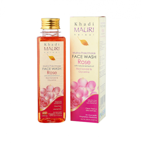 Натуральное средство для умывания с Розой (250 мл), Rose Herbal Face Wash, произв. Khadi Mauri #1