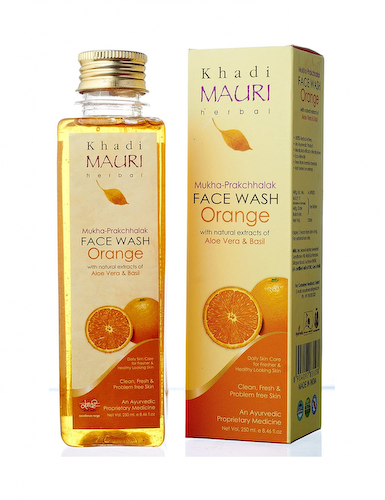 Натуральное средство для умывания с Апельсином (250 мл), Orange Face Wash, произв. Khadi Mauri #1