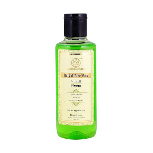 Натуральное средство для умывания с Нимом: против акне (210 мл), Neem Herbal Face Wash, произв. Khadi Natural #1