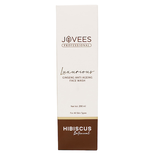 Омолаживающее средство для умывания с Женьшенем (200 мл), Luxurious Ginseng Anti Ageing Face Wash, произв. Jovees #1