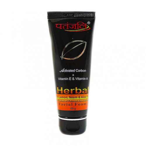 Пенка для умывания с Активированным углем (60 г), Activated Carbon Face Foam, произв. Patanjali #1
