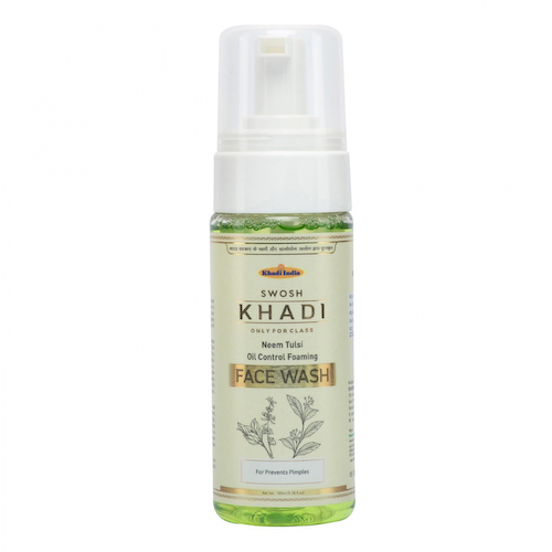 Средство для умывания с Нимом и Тулси (150 мл), Khadi Neem Tulsi Oil Control Foaming Face Wash, произв. Swosh #1