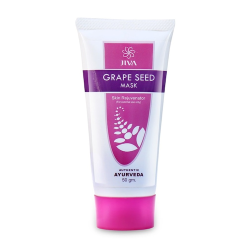 Антивозрастная маска для лица с Виноградными косточками (50 г), Grape Seed Mask, произв. Jiva #1