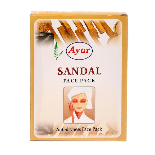 Маска для лица с Сандалом: для борьбы с сухостью кожи (25 г), Sandal Face Pack, произв. Ayur #1
