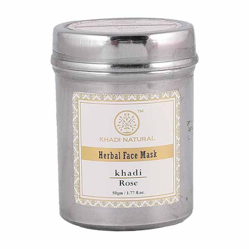 Натуральная омолаживающая маска для лица с Розой (50 г), Herbal Face Mask Rose, произв. Khadi Natural #1