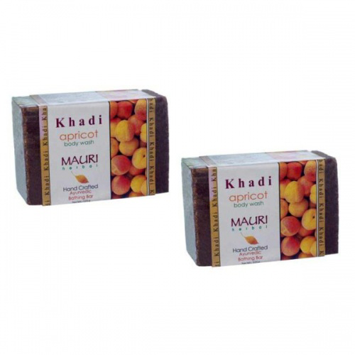 Мыло ручной работы с Абрикосом (125 г), Apricot Body Wash, произв. Khadi Mauri #1