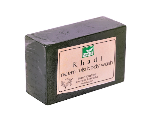 Мыло ручной работы с Нимом и Базиликом (125 г), Neem Tulsi Body Wash, произв. Khadi Mauri #1