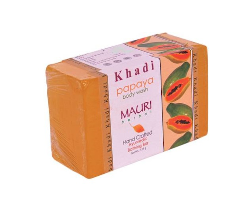 Мыло ручной работы с Папайей (125 г), Papaya Body Wash, произв. Khadi Mauri #1