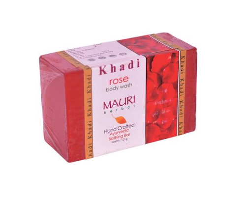 Мыло ручной работы с Розой (125 г),  Rose Body Wash, произв. Khadi Mauri #1