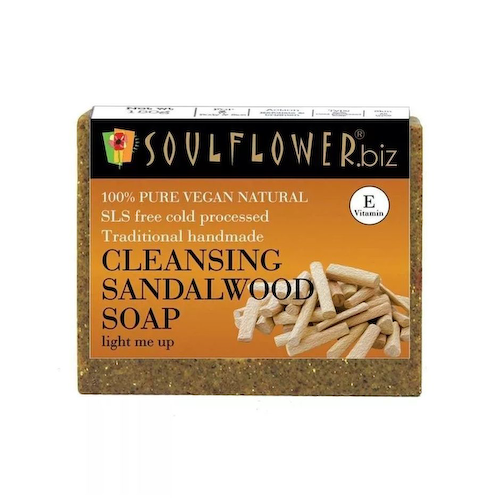 Мыло ручной работы с Сандалом (150 г), Cleansing Sandalwood Soap, произв. Soulflower #1