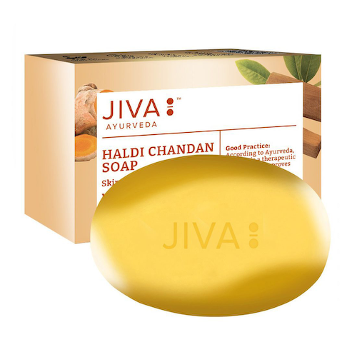 Мыло с Куркумой и Сандалом (75 г), Haldi Chandan Soap, произв. Jiva #1