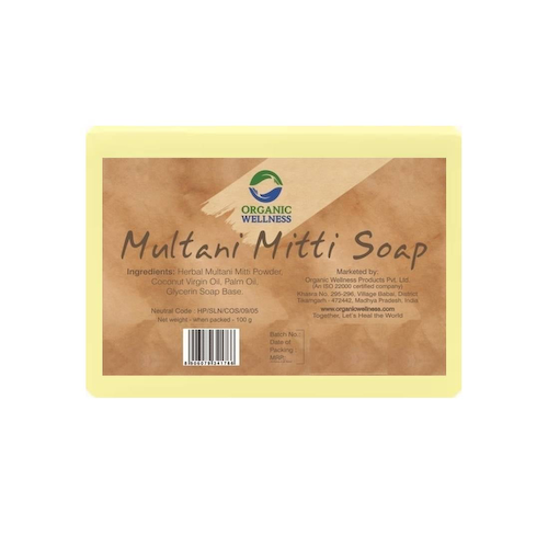 Мыло с Мултани Митти: для очищения кожи (100 г), Multani Mitti Soap, произв. Organic Wellness #1