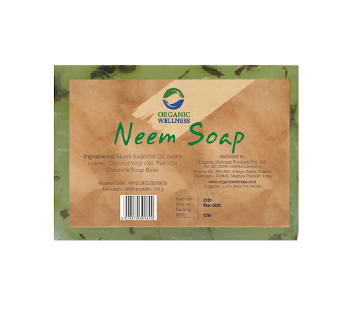 Мыло с Нимом: для восстановления кожи (100 г), Neem Soap, произв. Organic Wellness #1