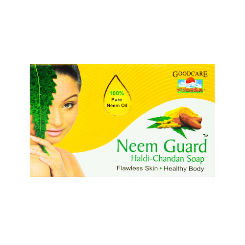 Мыло с Нимом, Куркумой и Сандалом (75 г), Neem Guard Haldi Chandan Soap, произв. GoodCare #1