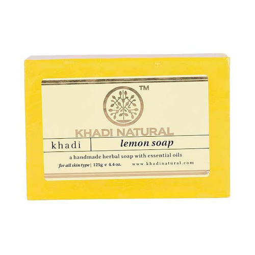 Натуральное мыло ручной работы с Лимоном: для придания свежести (125 г), Lemon Soap Handmade, произв. Khadi Natural #1