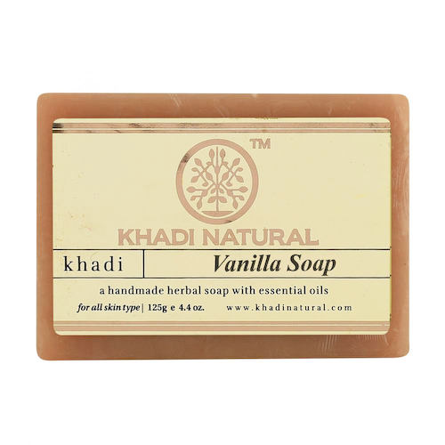 Натуральное мыло ручной работы с Ванилью: для проблемной кожи (125 г), Vanilla Soap Handmade, произв. Khadi Natural #1