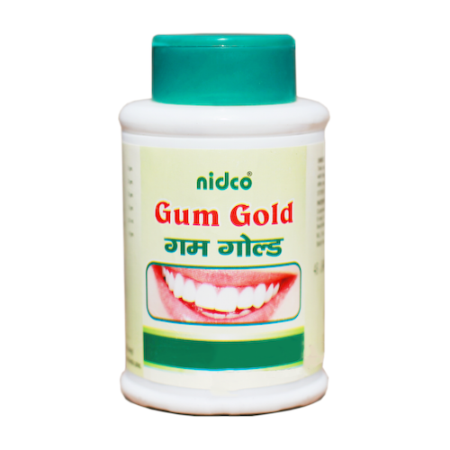 Гам Голд: зубной порошок (60 г), Gum Gold Herbal Tooth Powder, произв. Nidco #1