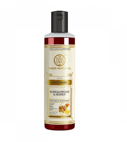 Гель для душа с Сандалом и Медом (210 мл), Sandalwood &amp; Honey Body Wash, произв. Khadi Natural #1