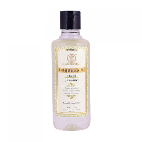 Натуральное массажное масло с Жасмином: для снятия стресса (210 мл), Jasmine Herbal Massage Oil, произв. Khadi Natural #1
