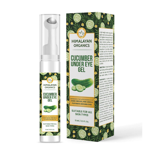 Гель с Огурцом против кругов под глазами (15 мл), Cucumber Under Eye Gel, произв. Himalayan Organics #1