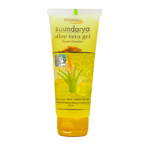 Саундарья: гель для лица с Алоэ вера, Сандалом и Шафраном (60 мл), Saundarya Aloe Vera Kesar Gel, произв. Patanjali #1