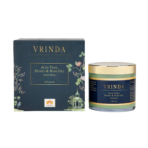 Увлажняющий гель для лица с Алоэ вера, Медом и Розой (100 г), Aloe Vera, Honey &amp; Rose Light Hydrating Facial Gel, произв. Vrindaam #1
