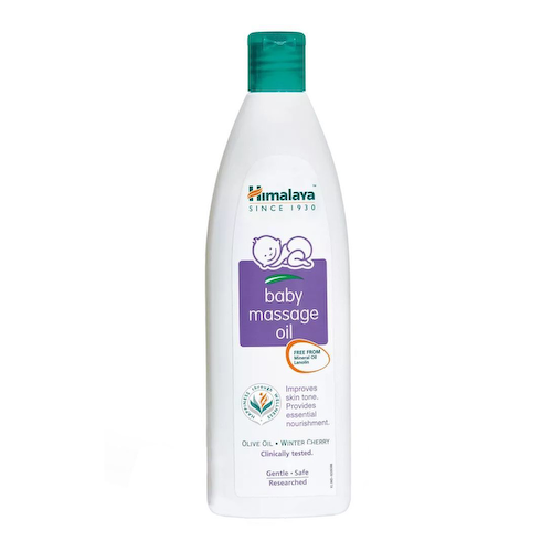 Детское массажное масло с Оливковым маслом и Зимней вишней (200 мл), Baby Massage Oil, произв. Himalaya #1