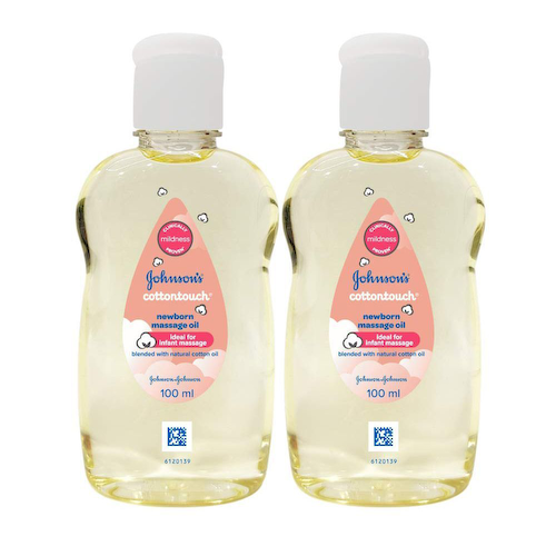 Массажное масло для новорожденных Хлопковое прикосновение (2 x 100 мл), Cottontouch Newborn Massage Oil, произв. Johnson’s Baby #1