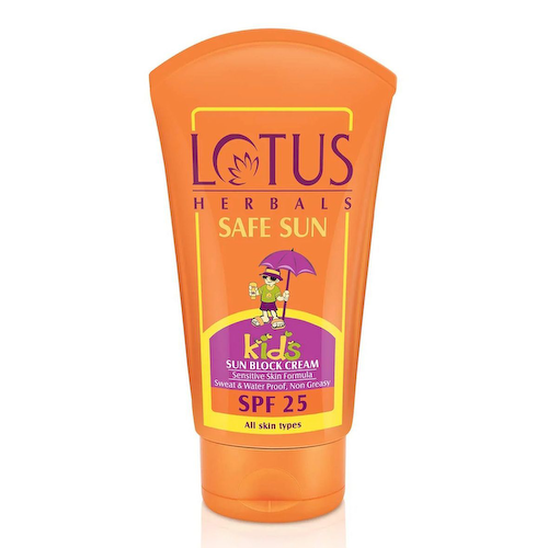 Солнцезащитный крем для детей SPF 25 (100 г), Safe Sun Kids Sunscreen Cream SPF 25, произв. Lotus Herbals #1