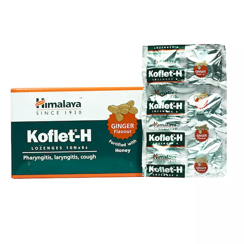 Кофлет-H (60 шт), Koflet-H Ginger and Honey, произв. Himalaya #1