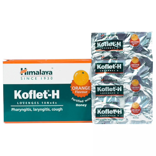 Кофлет-H (60 шт), Koflet-H Orange and Honey, произв. Himalaya #1