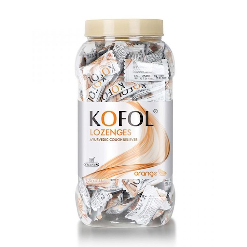Кофол (200 шт), Kofol Lozenges Jar (Orange), произв. Charak #1