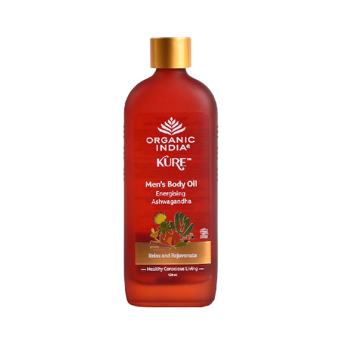 Масло для мужчин с Ашвагандой: повышение энергии (120 мл), Men`s Body Oil Energising Ashwagandha, произв. Organic India #1